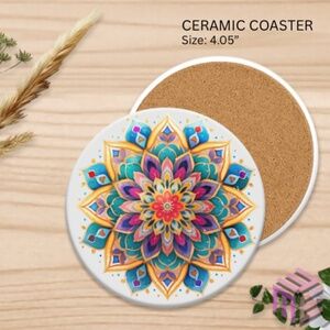 Set of 2 - Ceramic Coaster